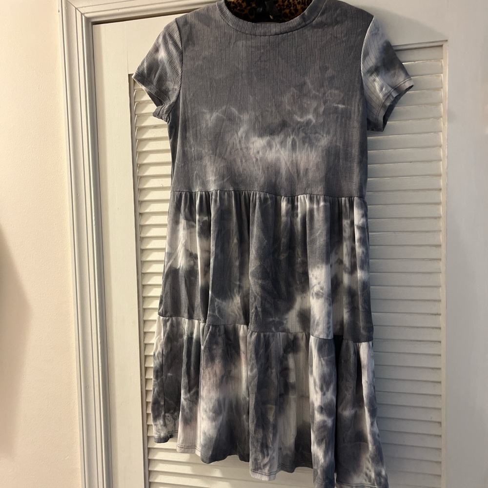 Tie Dye Tiered Babydoll Dress